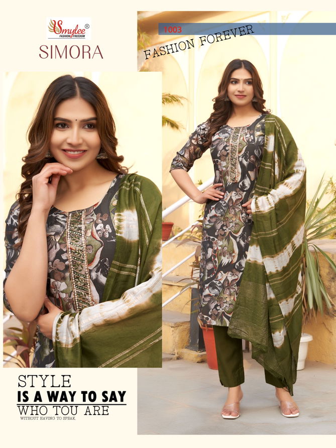 Simora By Rung Roman Silk Printed Kurti With Bottom Dupatta Wholesale Price In Surat 